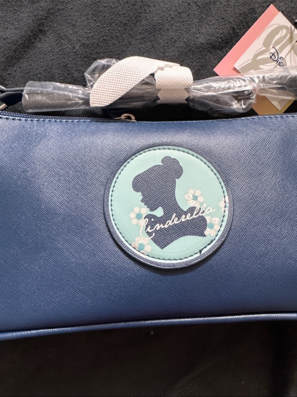 Disney Navy Shoulder Bag with Mint Cinderella Patch